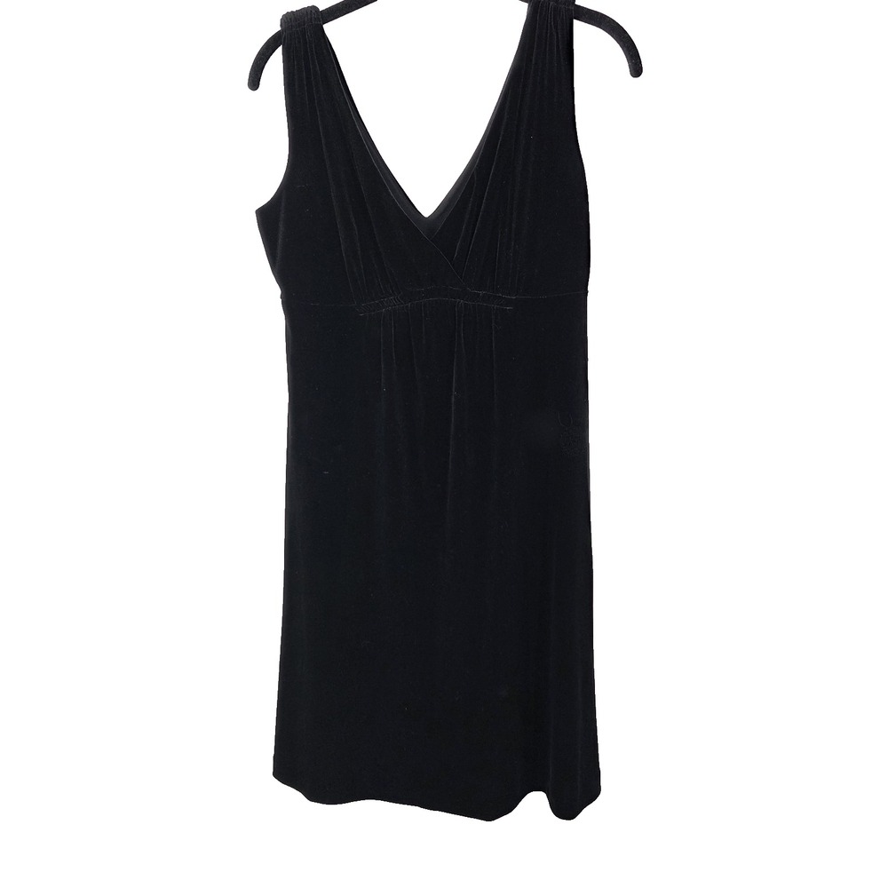 VTG Old Navy SZ S Black Velour Baby Doll Short Sleeveless Witchy Goth Stevie